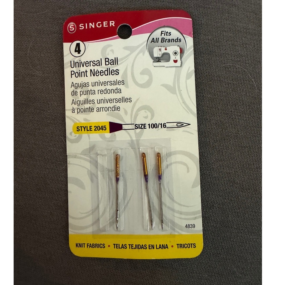 Singer Universal Ball Point Needles Size 100/16